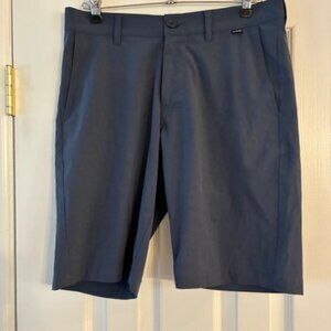 Travis Mathew Shorts Men's 30 Dark Blue Golf Flat Front Chino 10 inch Inseam